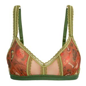 Uye Surana Mushroom Fairy Printed Mesh Peekaboo Bralette